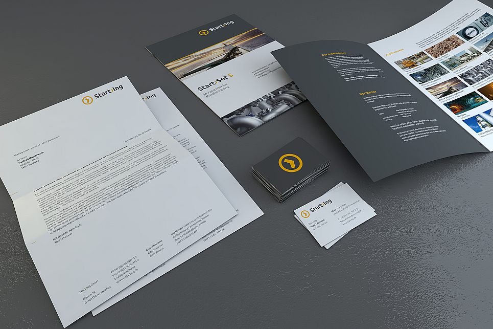 Start›Ing  Logo-Entwicklung und Corporate Design für das 2014 gegründete StartUp 
